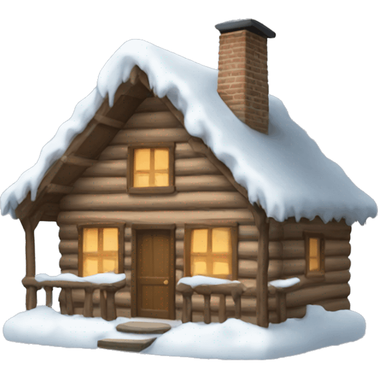 winter cabin emoji