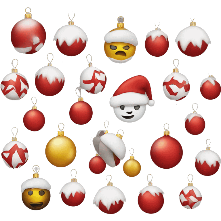 Christmas baubles emoji