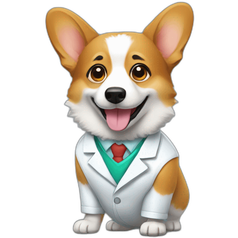 corgi as a scientist emoji