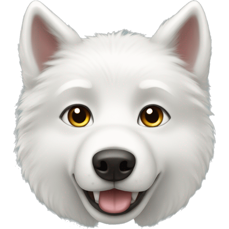 White furry husky  emoji