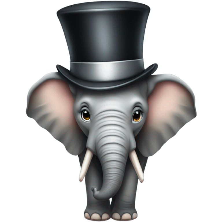 Elephant with a top hat  emoji