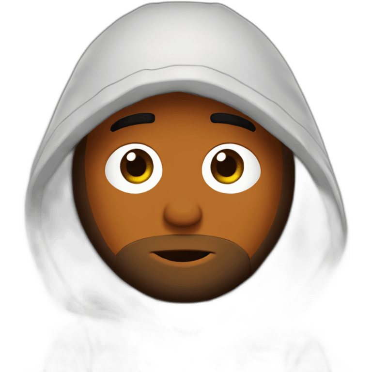 kenny-southpark branco e com casaco laranja emoji