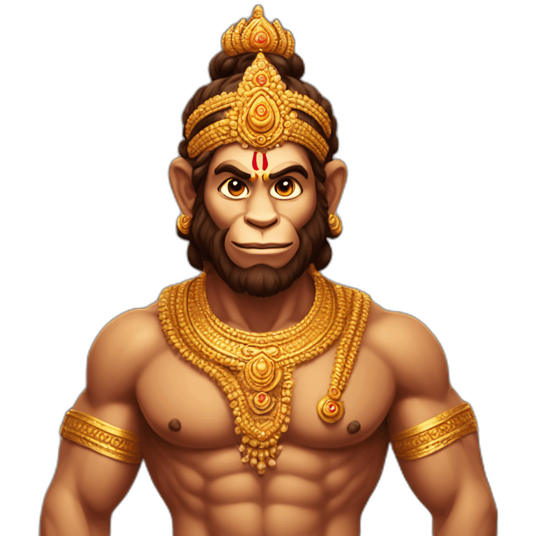 Hanuman Ji Ultimate Body With Gada   emoji