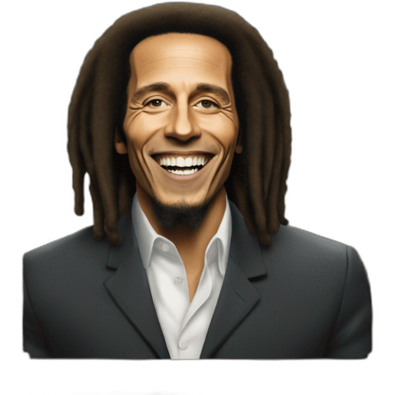 Emanuel Macron a la Maison Blanche avec bob marley emoji