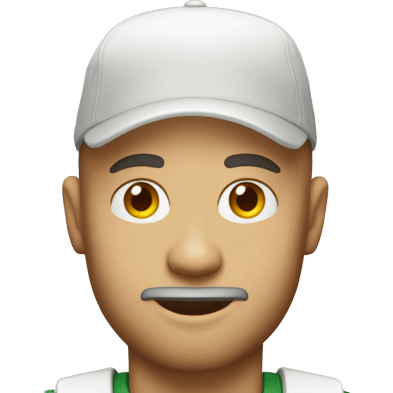 bald guy with a beard and a cap from McDonald's staff emoji