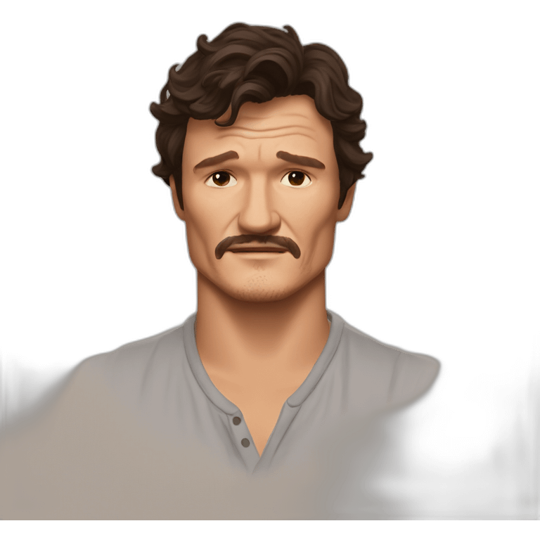 pedro pascal no mustache emoji