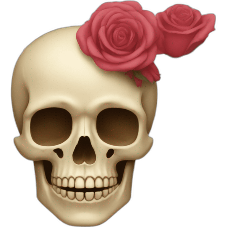 Bones and roses emoji