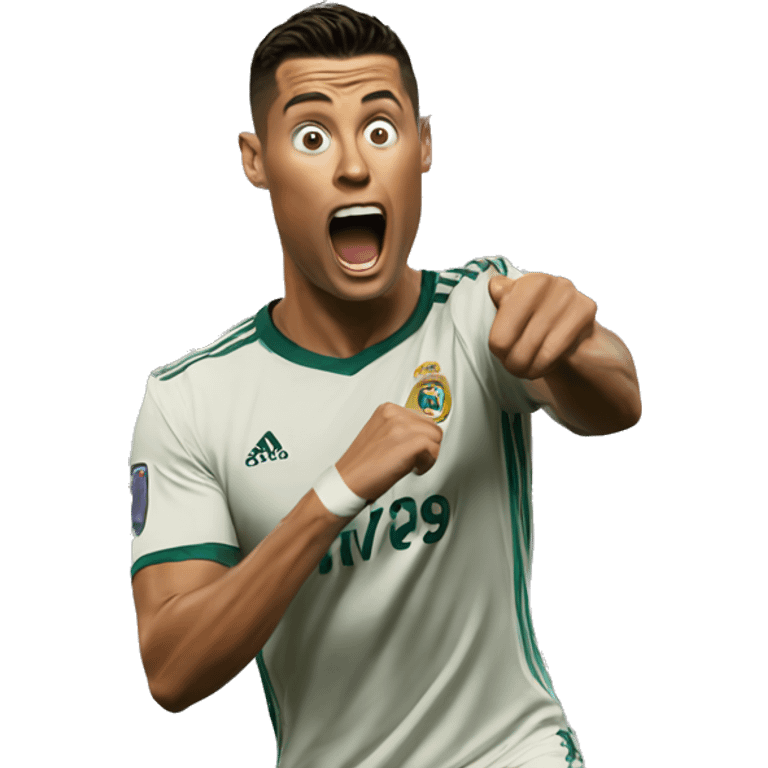 ronaldo shouting siu emoji