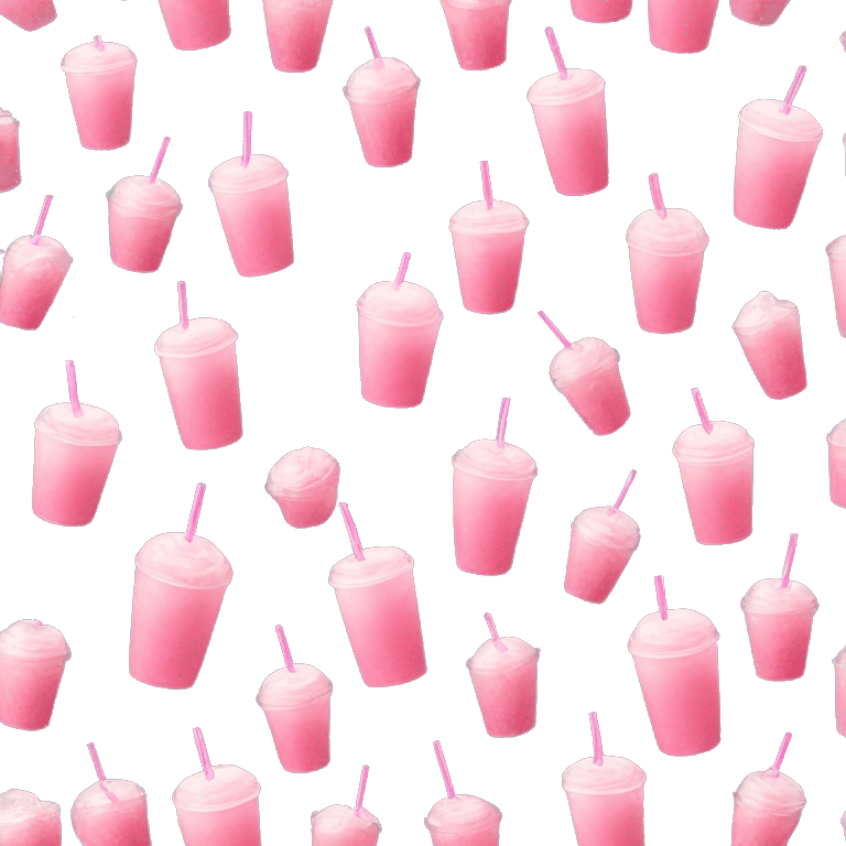 pink iced coffew emoji