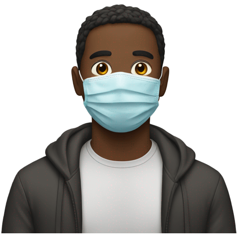 Man with facemask on emoji