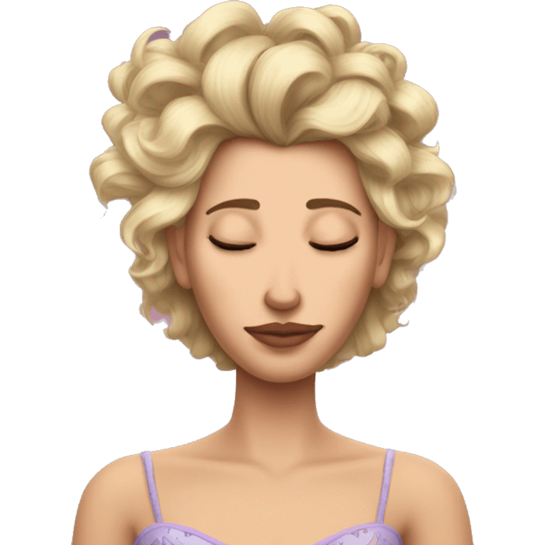 sleeping beauty but with crazy bed head emoji