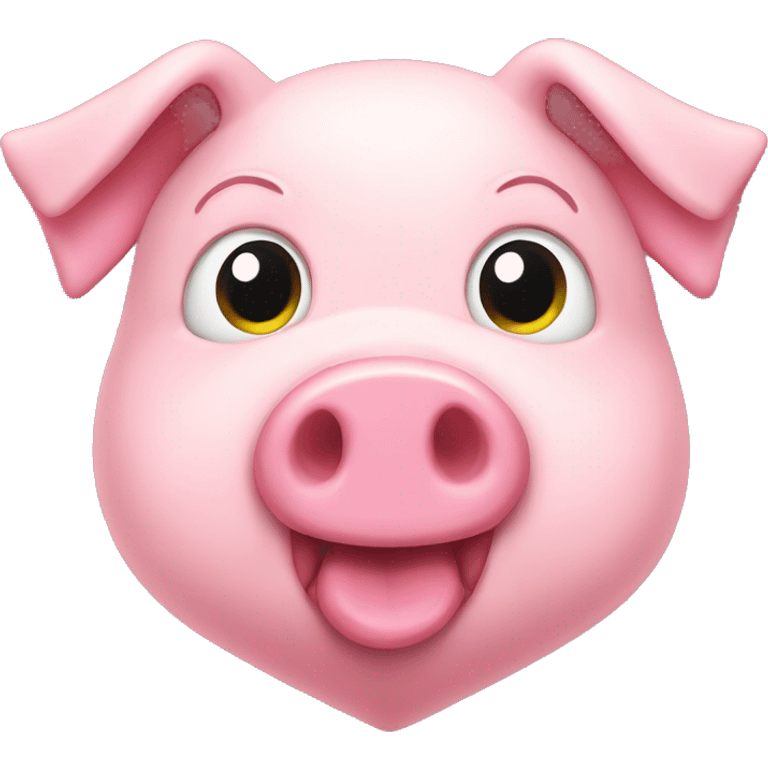 Pink heart pig emoji