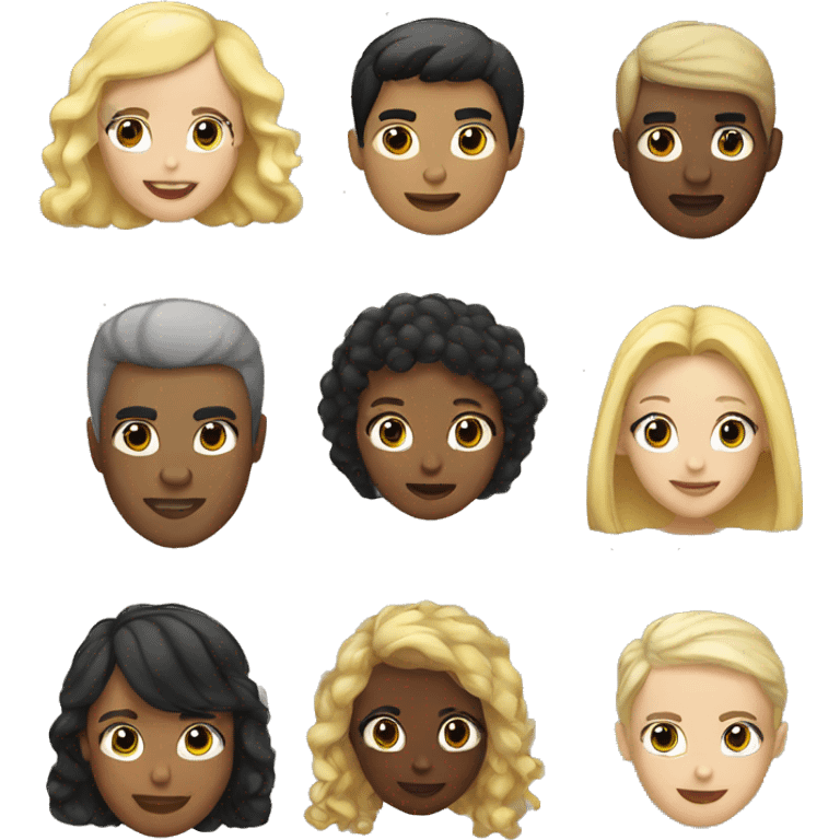 A blond man and a black hair girl in Christmas  emoji