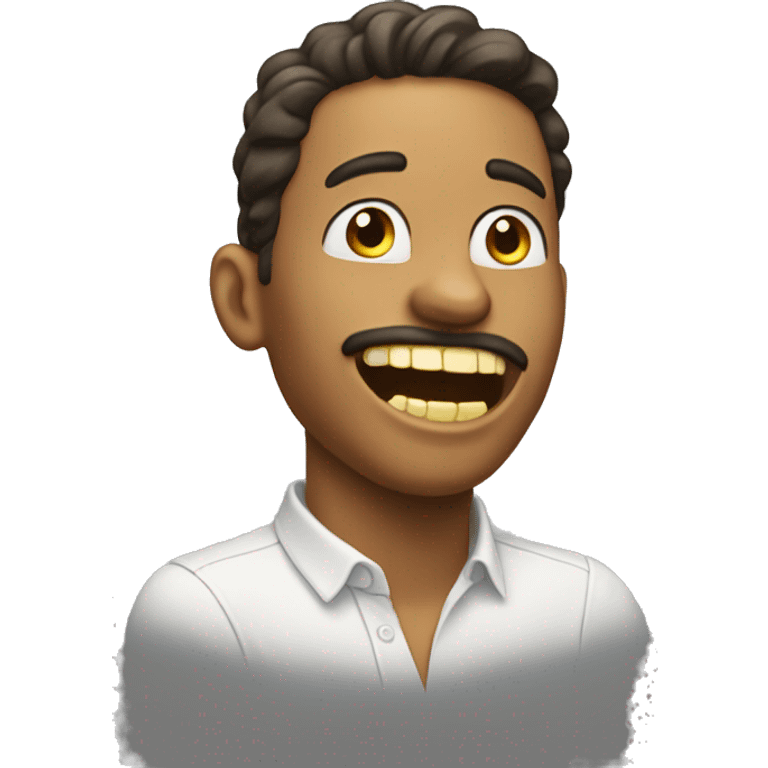 guy with one gold tooth clapping  emoji