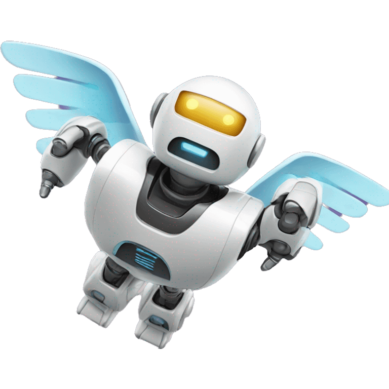 A robot flying in sky so fast emoji