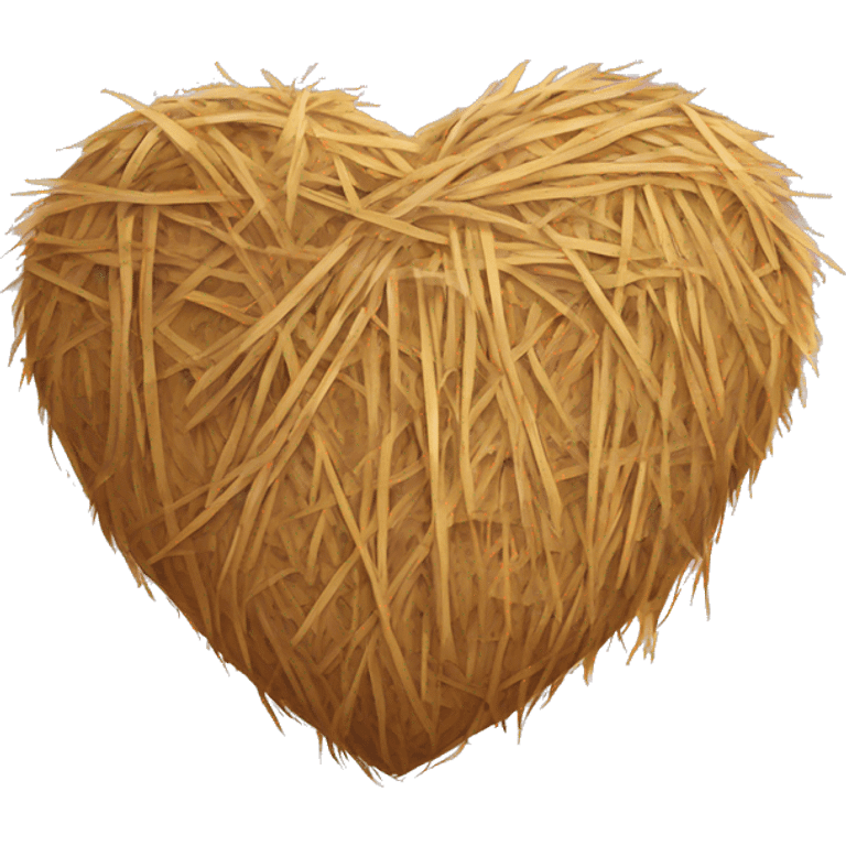 Haybale shaped like a heart emoji