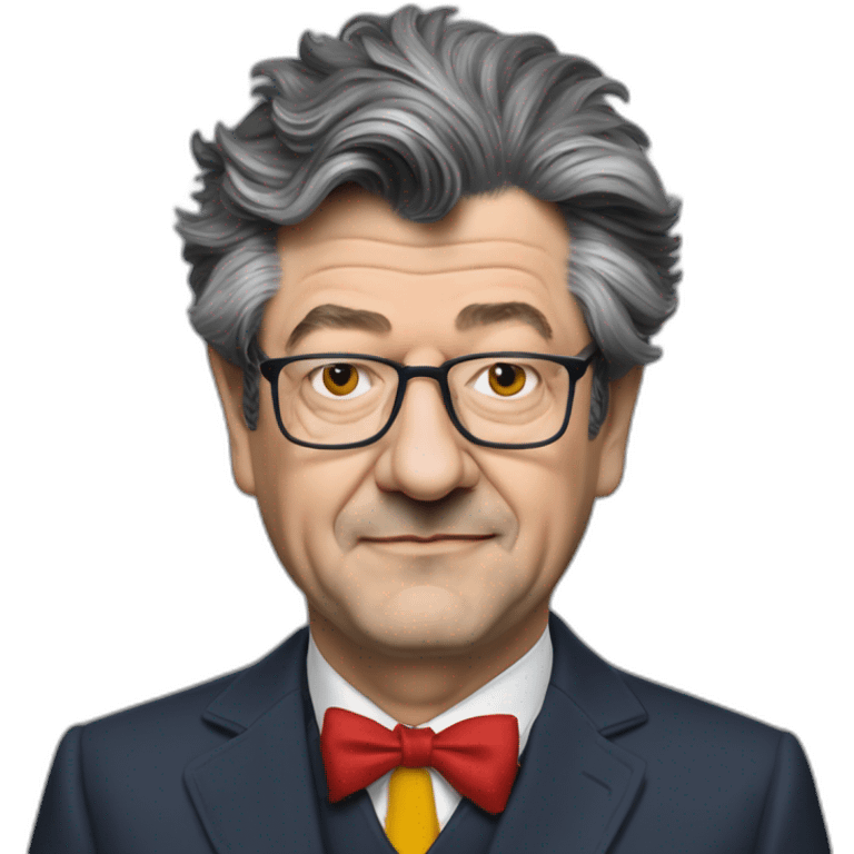 jean luc mélanchon maquillé en clown emoji