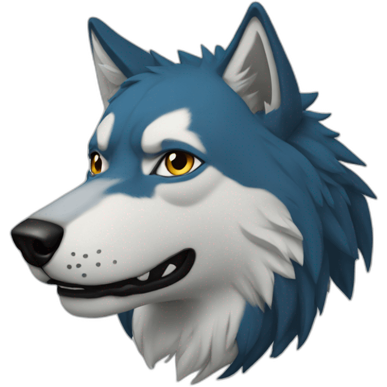 lobo azul emoji