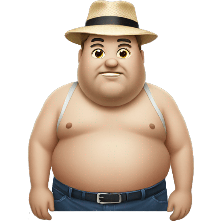 Fat man with hat emoji