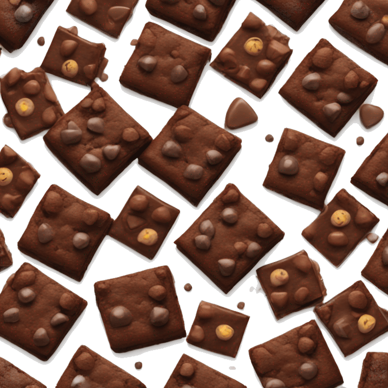 Soft chocolate brownies with mini chocolate chips  emoji