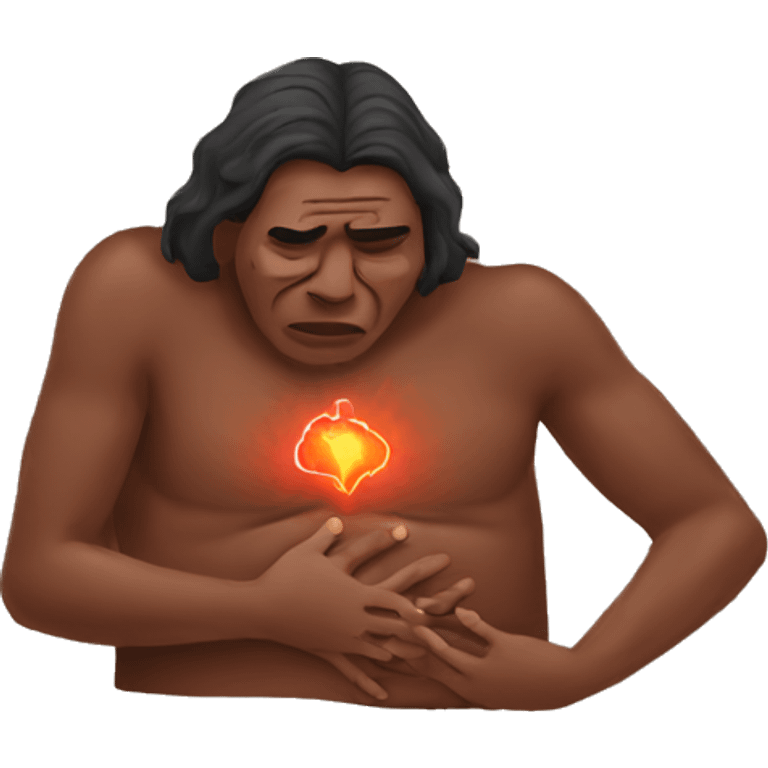 Australian aboriginal chest pain emoji