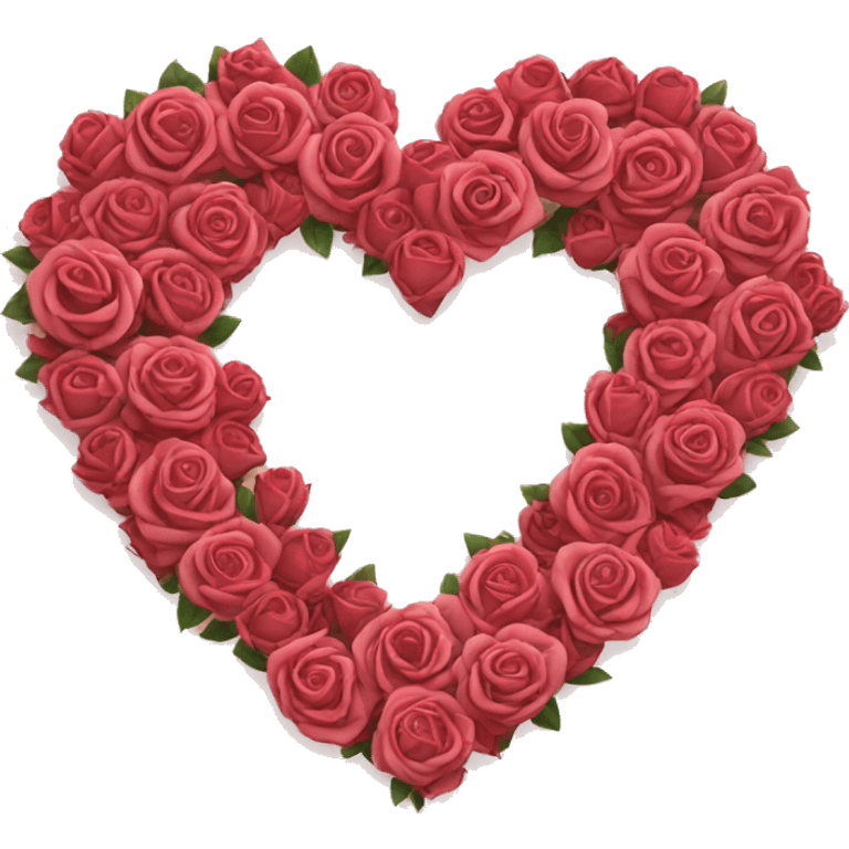 heart frame made of roses emoji