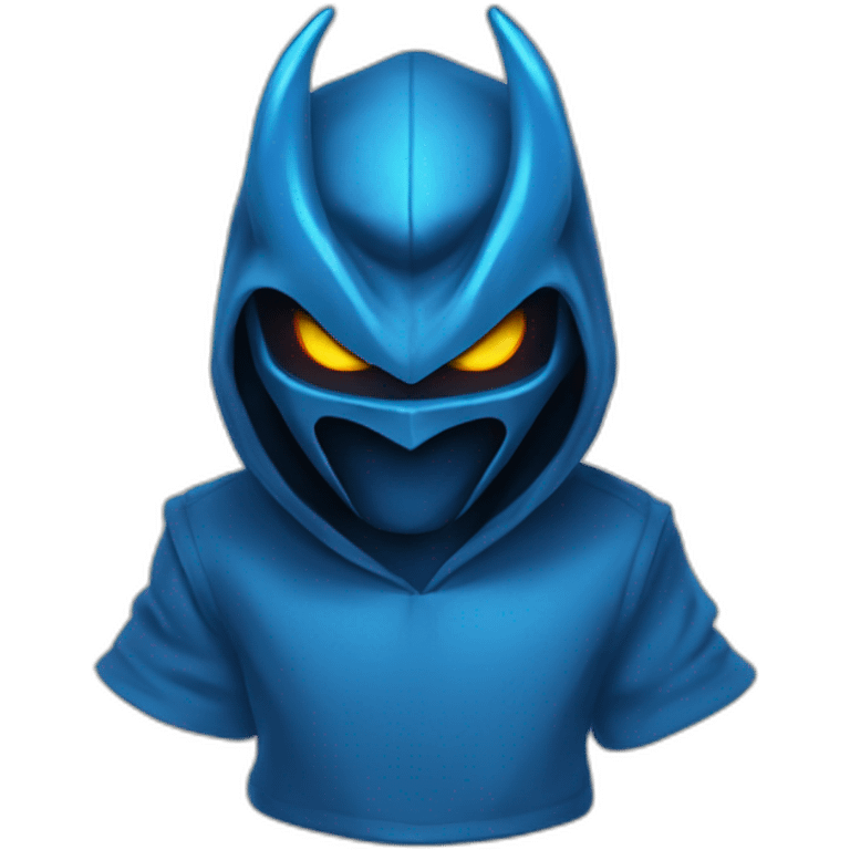 Dominus blue hoddie with demon eyes emoji