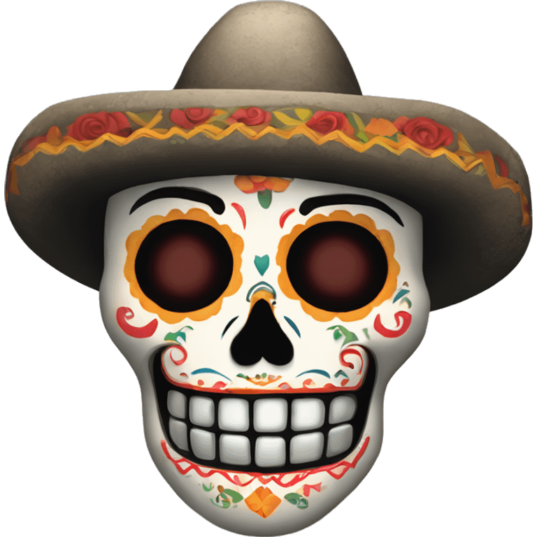 Los Muertos Lettring mexican style emoji