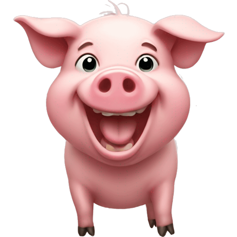 pig celebrating emoji