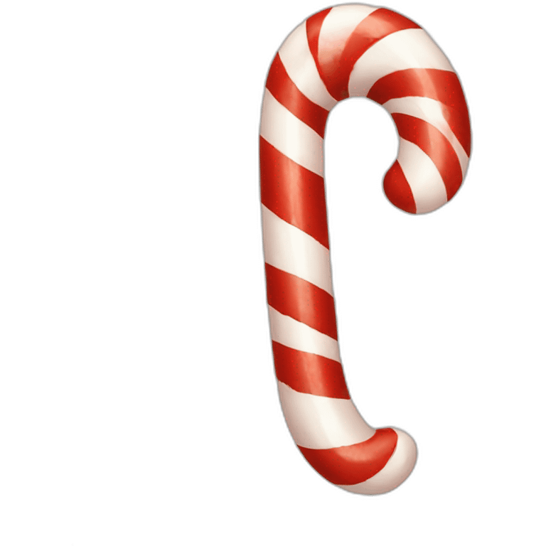 Classic red and white candy cane emoji