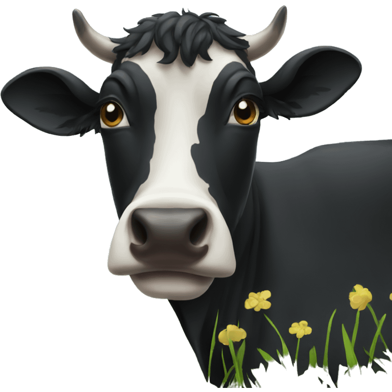 black cow emoji