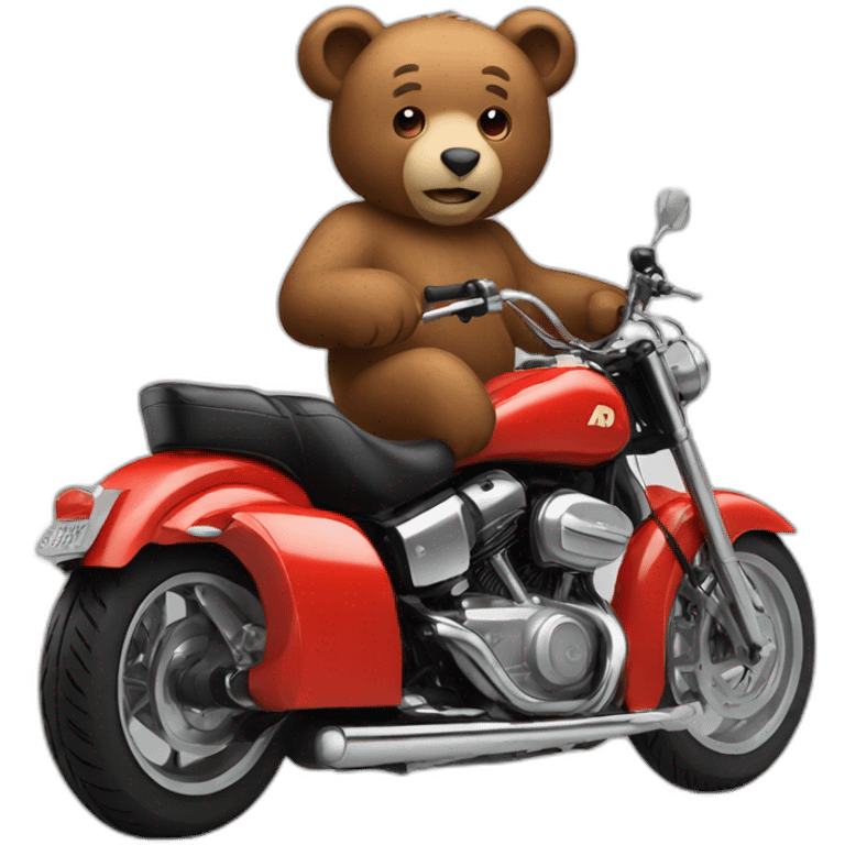 A Bear on motor emoji