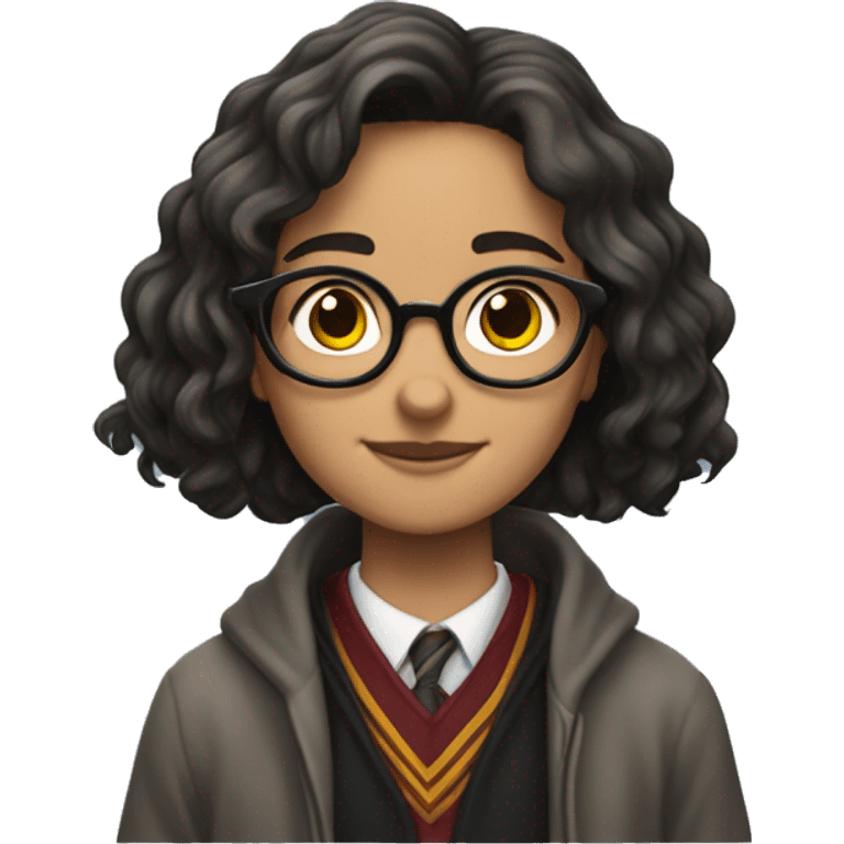 Une fille qui regarde Harry Potter  emoji