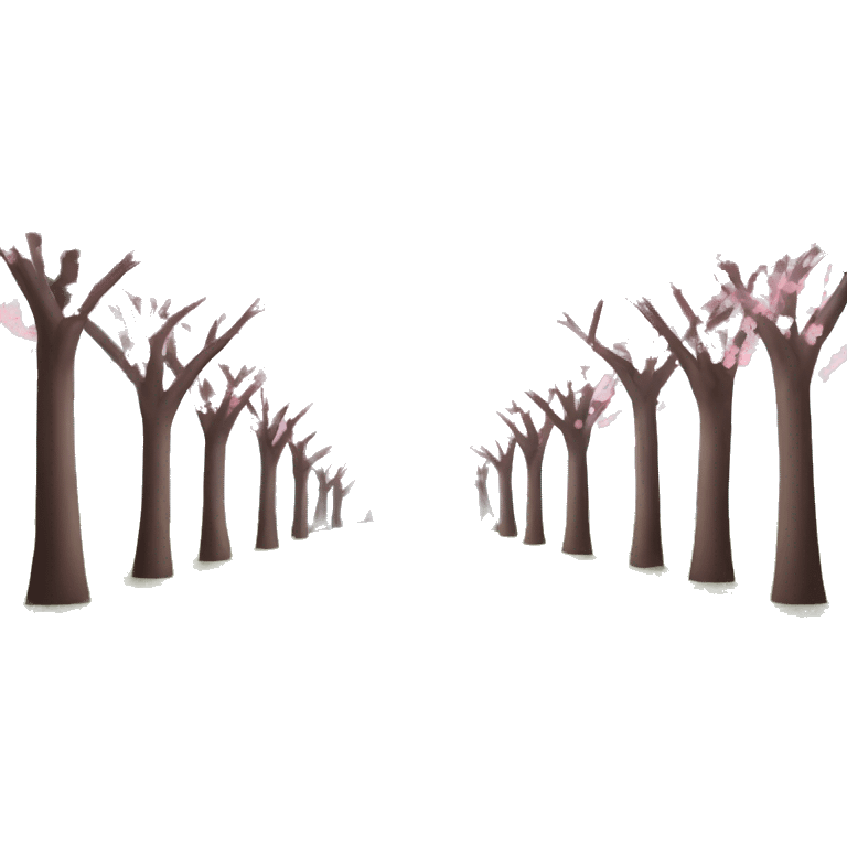 Row of cherry blossom trees  emoji