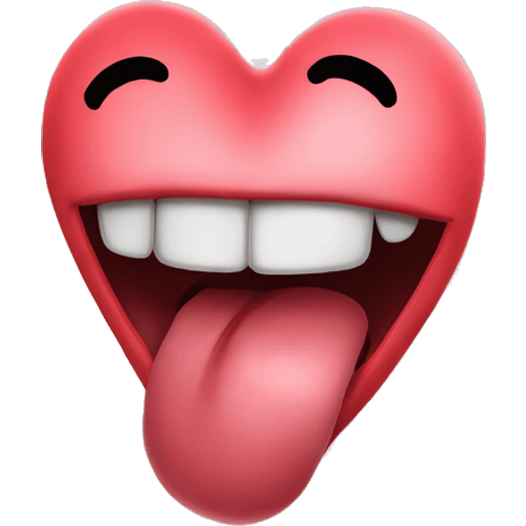 Sticked out tounge with heart eys emoji