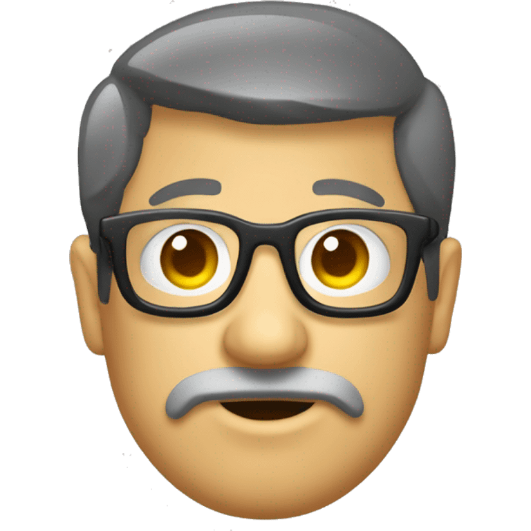 informatico moreno GORDO con lentes emoji