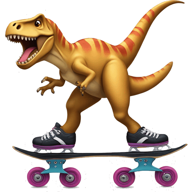 Trex on skates  emoji