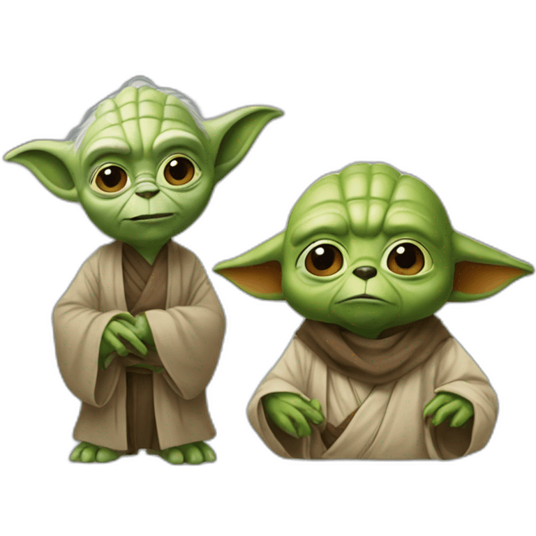 Yoda and bear emoji