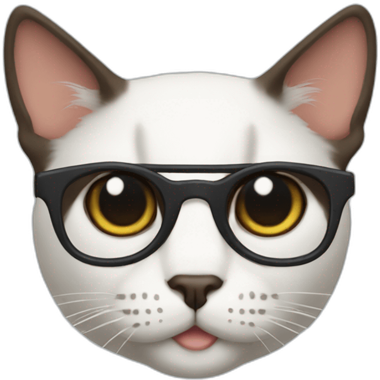 Cat with spec  emoji