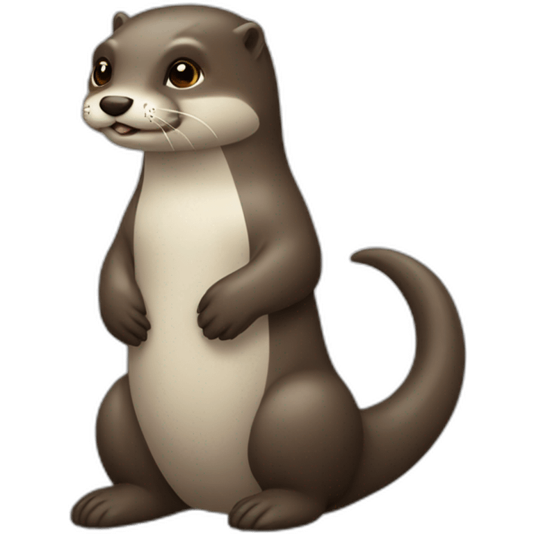 Loutre avec une corne de licorne emoji