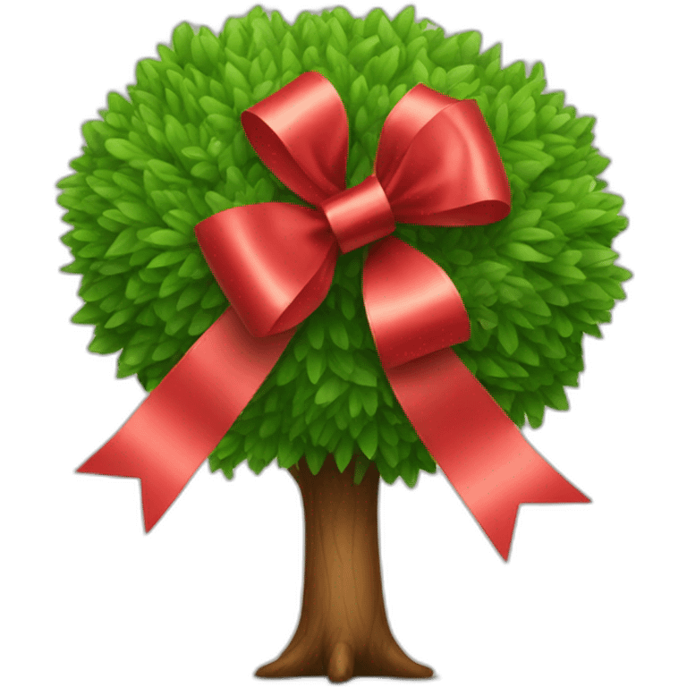 tree with gift ribbon emoji