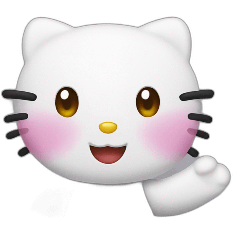 Hello Kitty deaf emoji