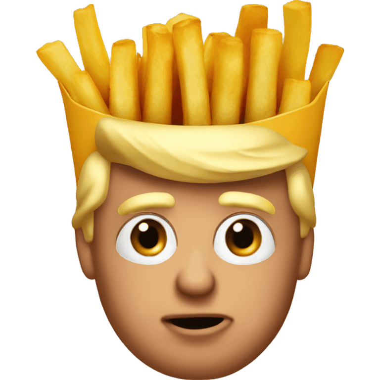 Donald Trump with French fries emoji