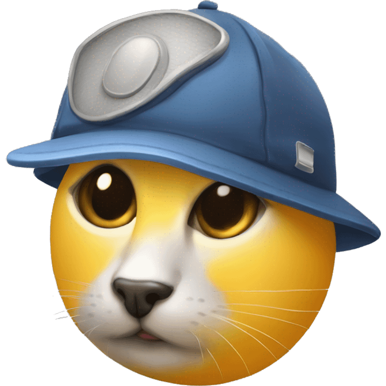 Chat avec des lunnete de soleil et une casquette emoji