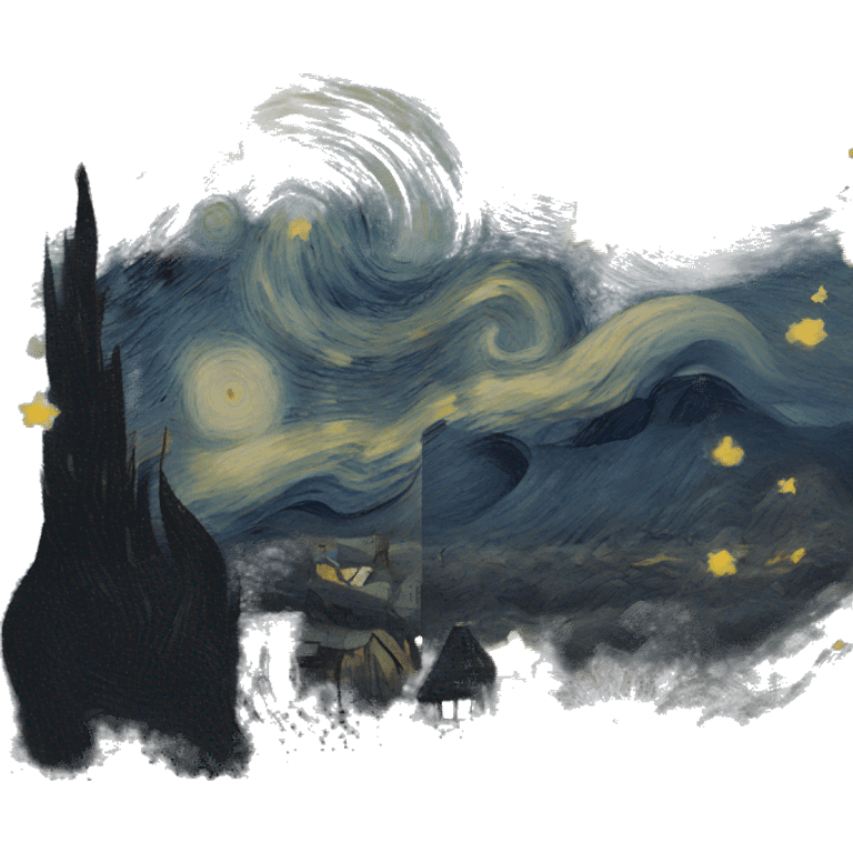 Starry night painting  emoji