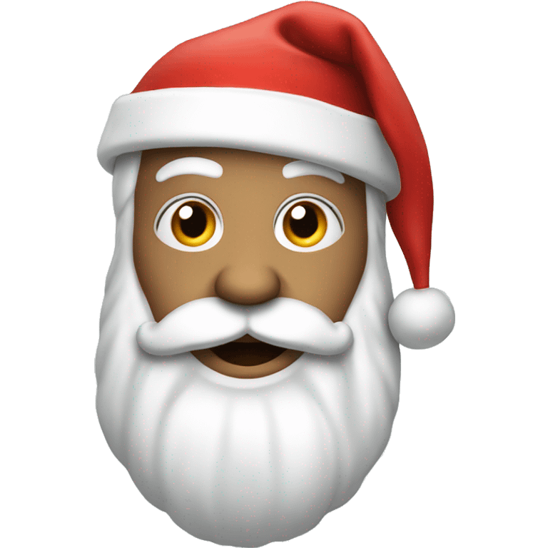 Santa claus with shhh emoji