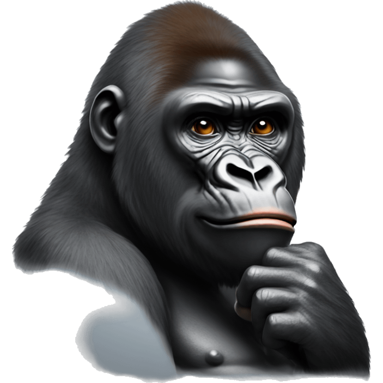 Gorilla thinking emoji