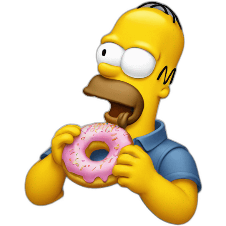 Homer eating donut emoji