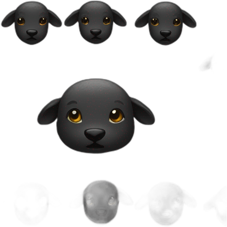 person with a black lamb head emoji