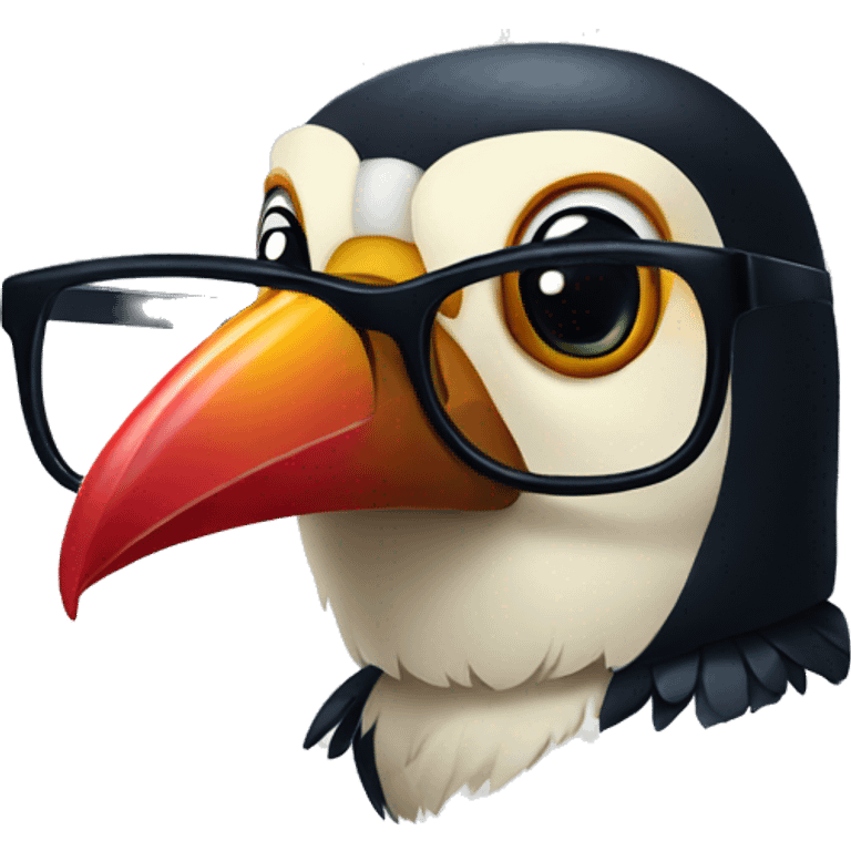 Tucan with glasses emoji